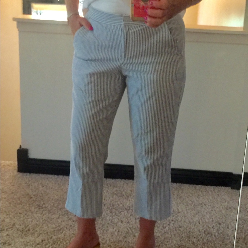 Axcess by Liz Claiborne Striped Crop Pants